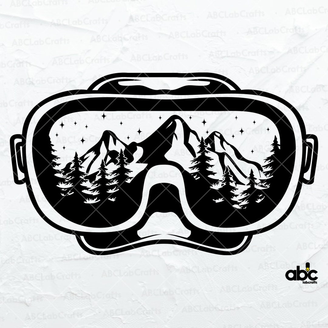Sneeuwbril Mountain Svg File | | Skibril Svg | Snowboarden Svg | Png DXF  Jpg Eps-bestand voor Cricut Silhouet Afdrukbaar - Etsy België, image size:1080x1080
