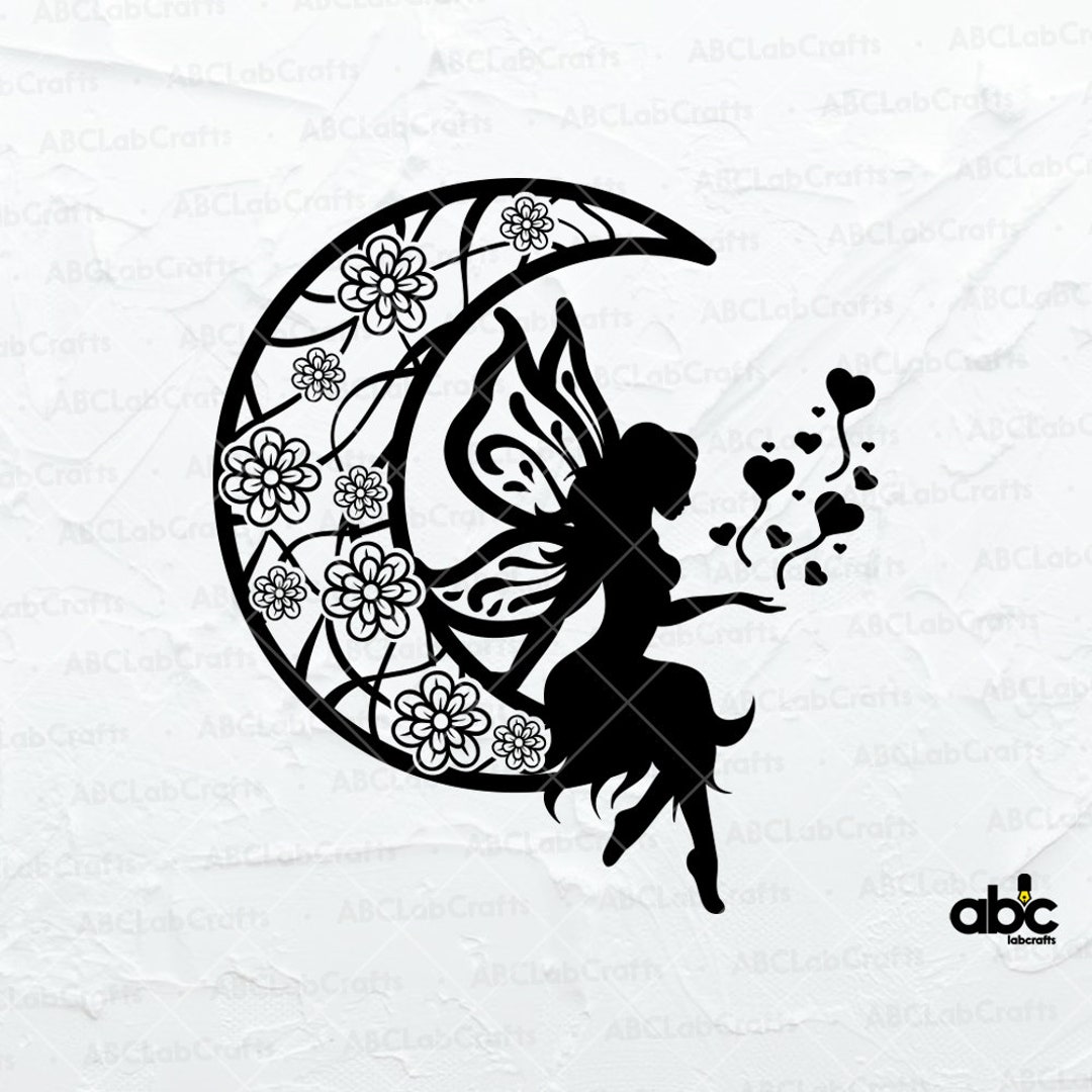 fairy-in-the-moon-svg-file-fairy-cut-files-fairy-stencil-svg-fairies-silhouettes-romantic-svg-fantasy-svg-fairy-svg-moon-svg-etsy