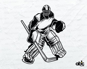 Hockey Torwart Speichern Sie die Datei | Torhüter SVG | Eishockey SVG | Eishockey Spieler SVG | Torwart SVG | Torwart Clipart | Eishockey Torwartdatei