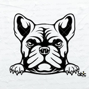 French Bulldog Svg File | Frenchie Svg | Funny Dog Clipart | Pet Face Png | Bulldog Svg | Dxf Png Eps Files for Cricut Silhouette Printable