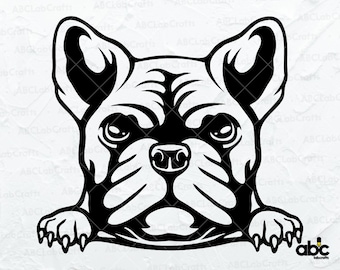 フレンチブルドッグ SVG、PNG、カッティングデジタルファイル