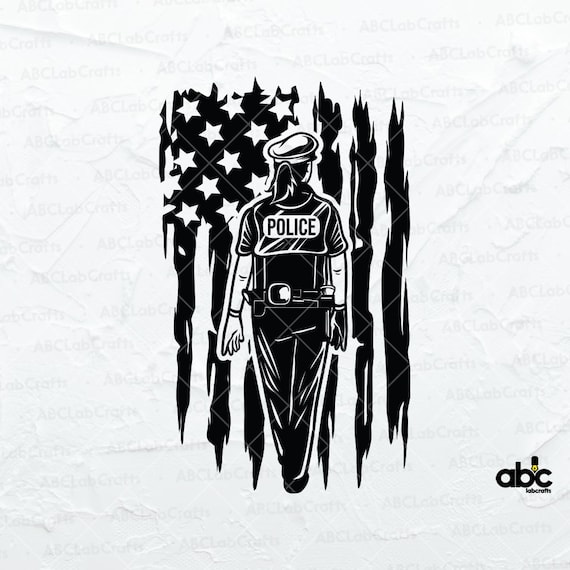 US Police Lady Svg File | US Blue Thin Line Svg | US Police Woman Svg | Police Woman Png |Police Clipart | Police Cutfile | Police Shirt Svg