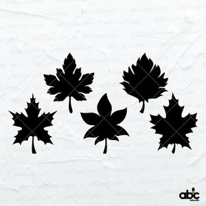 Maple Leaf Svg Bundle | Canadian Leaf Svg | Maple Leaf Silhouette | Maple Leaf Clipart | Dxf Png Eps Files for Cricut Silhouette Printable