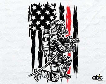 US Fire Fighter Dad Svg File | US Fire Fighter Svg | Dad and Son Svg | Firefighter Svg | Fireman Svg | Dad Life Svg | American Flag Svg