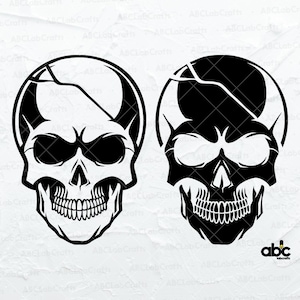 Skull Svg File | Skull Head Svg | Skull Clipart | Skull Shirt | Skull Cut Files | Skull Dxf Png Eps Files for Cricut Silhouette Printable