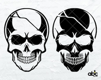 Skull Svg File | Skull Head Svg | Skull Clipart | Skull Shirt | Skull Cut Files | Skull Dxf Png Eps Files for Cricut Silhouette Printable
