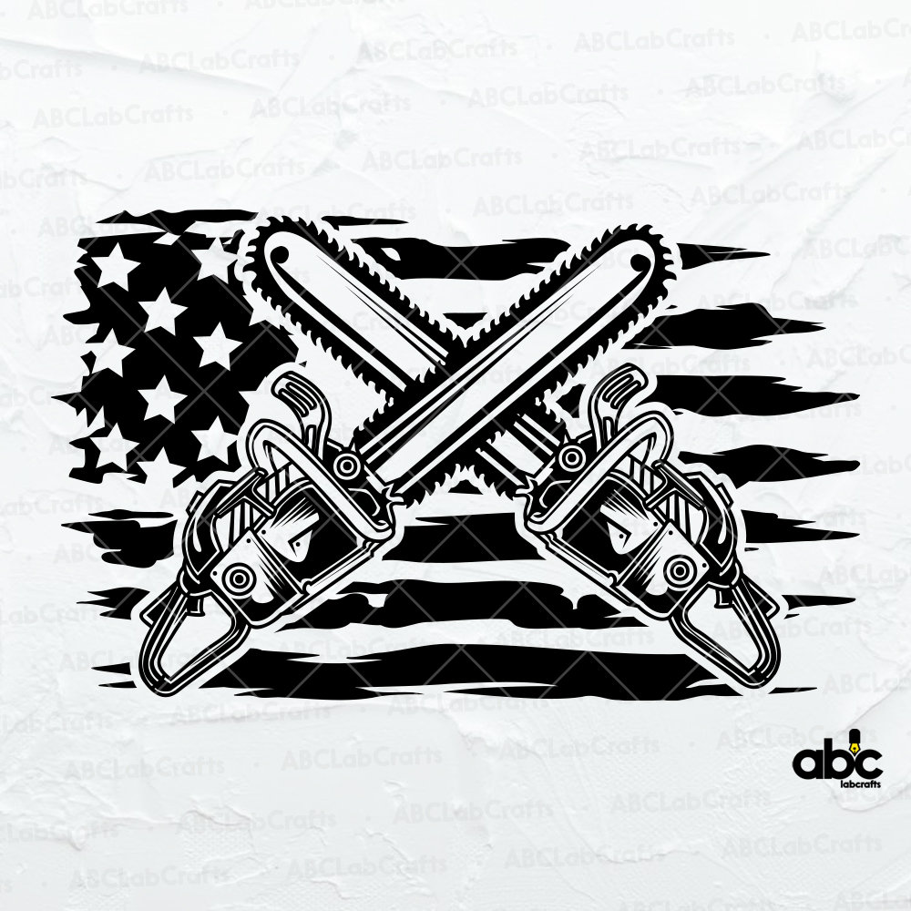 US Logging Chainsaw Svg File Chainsaw Cut Files Us Logging Etsy UK