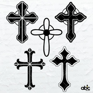 Cross Svg Bundle | Cross Cut Files | Cross Clipart | Christian Svg | Crosses Svg Files | Dxf Png Eps Files for Cricut Silhouette Printable