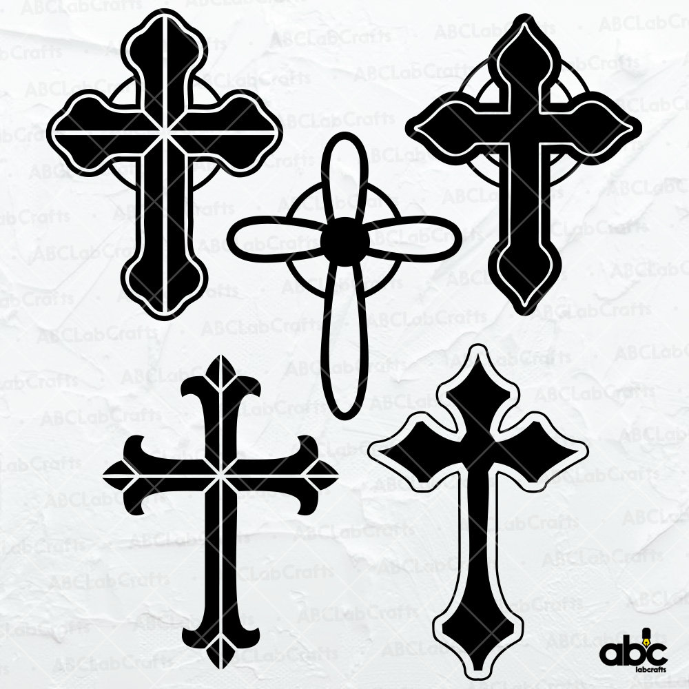 Vector File Crosses Cross Svg Bundle | Cross Cut Files | Cross Clipart | Christian Svg ...