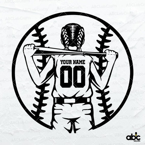 Personalized Name Svg | Softball Player Svg | Softball Team Svg | Softball Mom Svg | Dxf Png Eps Files for Cricut Silhouette Printable