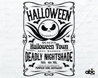 Svg de Halloween / Svg de Halloweentown / Svg de terror / Svg espeluznante / Svg de truco o trato / Archivos Svg Png Eps para Cricut Silhouette Imprimible