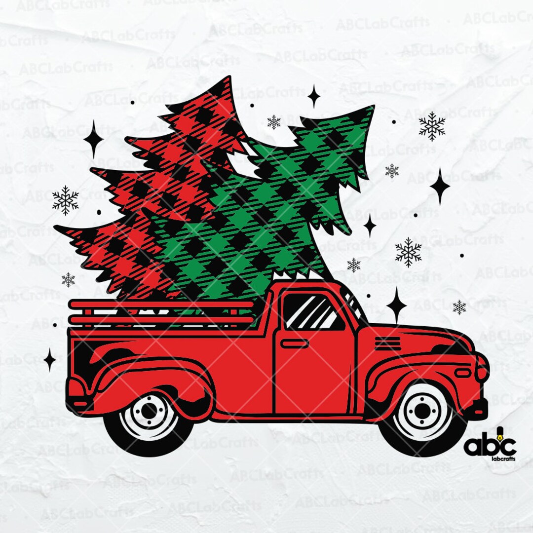 Merry Christmas Truck Svg File | Buffalo Plaid Svg | Kids Funny ...