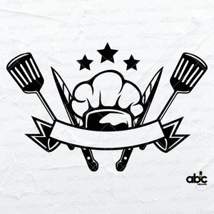 Chef Svg File | Chef Clipart | Chef Svg Files for Cricut | Cooking Logo Svg | Chef Tool Svg | Chef Svg | Restaurant Logo SVG | Cook Svg