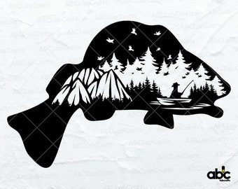 Archivo Svg de pesca de lubina, Svg de lubina, Pesca Svg, Pesca al aire libre Svg, Camisa de pesca de lubina, Archivos Dxf Png Eps para Cricut Silhouette Imprimible