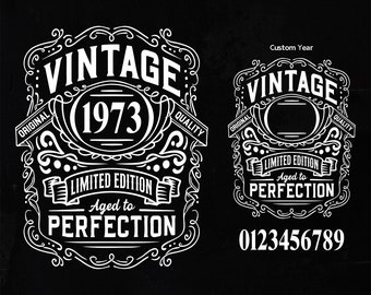 Camisa de 50 cumpleaños / 50 cumpleaños Svg / 1973 Envejecido a la perfección / Vintage 1973 Svg / Envejecido a la perfección Svg / Idea de regalo de 50 cumpleaños