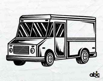 Delivery Van Svg File / Delivery Truck svg / Mailman svg / Delivery Man svg / png DXF Jpg Eps File for Cricut Silhouette Imprimible