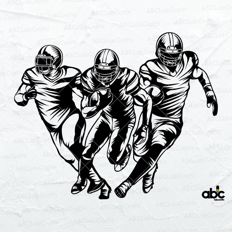 Football Players Svg File Football Svg Football Png Etsy