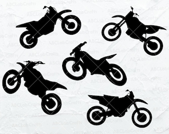 Motorcross Fahrrad Rahmen | Motorcross Vinyl | Dirt Bike Png | Fahrrad-Silhouette | Dxf Png Eps Dateien für Cricut Silhouette Printable