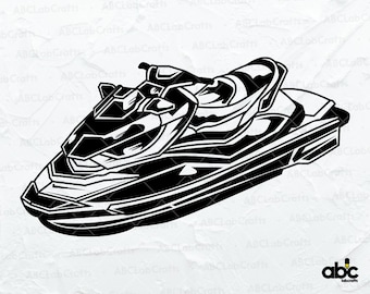 Jet Ski Svg File / Beach Svg / Water Jet Svg / Jet Ski Clipart / Salt Life Svg / Summer Png DXF jpg Eps File per Cricut Silhouette stampabile