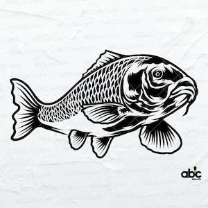 Carp Fish Svg File | Carp Fish Png | Carp Fish Hunting | Fishing Svg | Hunting Svg | Dxf Png Eps Files for Cricut Silhouette Printable