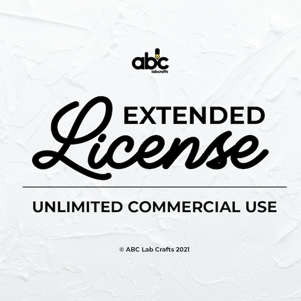 EXTENDED LICENSE - Unlimited Personal and Commercial Use