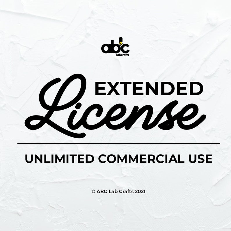 EXTENDED LICENSE Unlimited Personal and Commercial Use Etsy