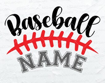 Personalized Name Svg File | Baseball Player Svg | Baseball Mom Svg | Baseball Team Svg | Dxf Png Eps Files for Cricut Silhouette Printable