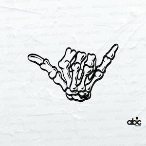 Skeleton Shaka Hand Svg File | Skeleton Hand Svg | Shaka Sign Svg | Skull Hand Svg | Shaka Svg | Skeleton Svg | Cutting File