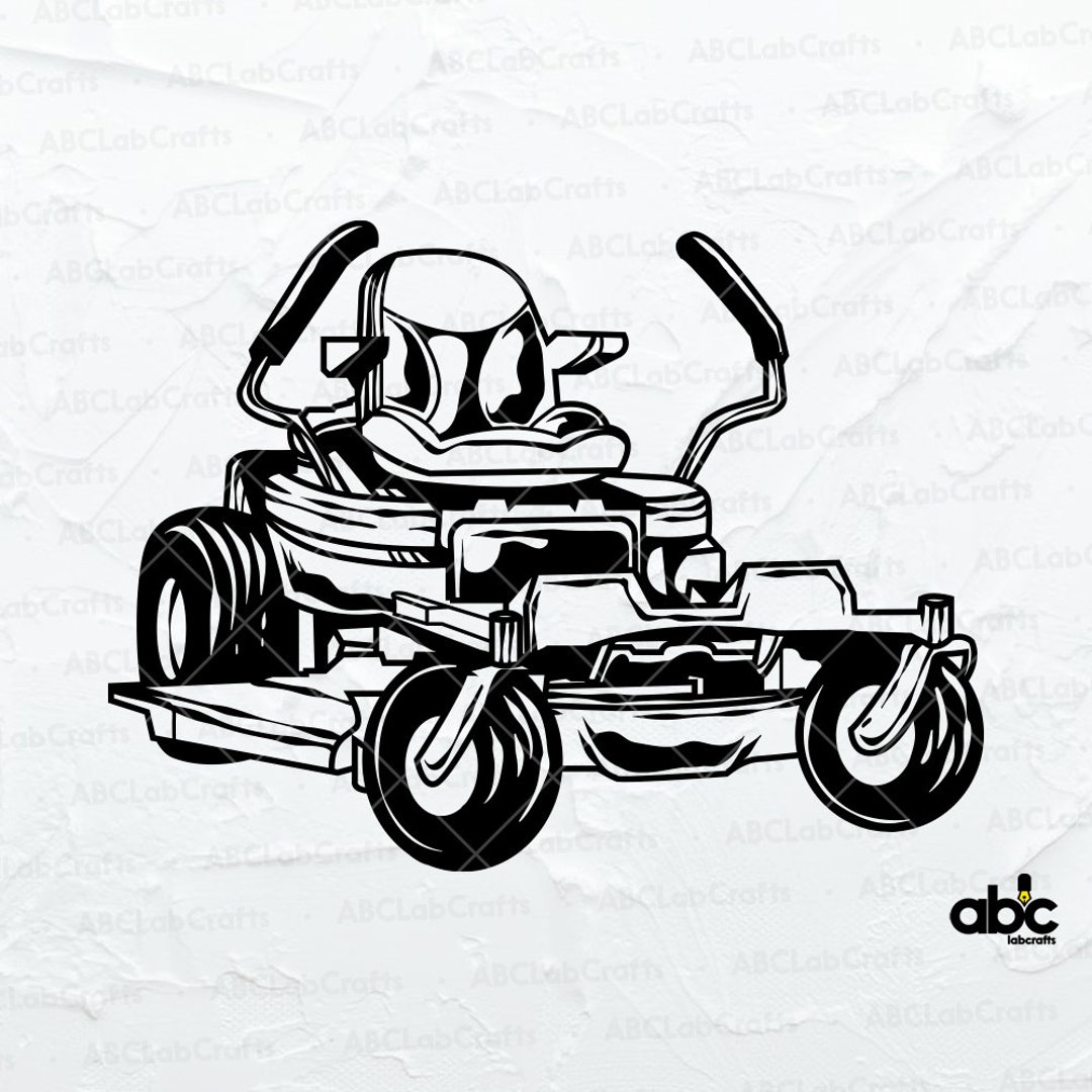 Lawn Mower Svg File Zero Turn Lawn Mower Clipart Zero Turn Lawn Mower