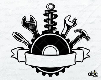 Reparatur-Werkzeuge-Svg-Datei | Schraubenschlüssel | Handyman SVG | Mechaniker SVG | Auto Mechaniker SVG | Dxf Png Eps Dateien für Cricut Silhouette Printable