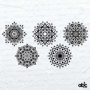 Mandala Svg Bundle | Mandala Clipart | Zentangle Svg | Mandala Flower | Mandala Cut File | Dxf Png Eps Files for Cricut Silhouette Printable