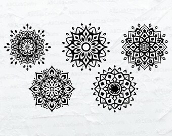 Mandala Svg Bundle | Mandala Clipart | Zentangle Svg | Mandala Flower | Mandala Cut File | Dxf Png Eps Files for Cricut Silhouette Printable
