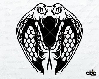 Cobra Head Svg File | Snake Head Svg | Snake Svg | Snake Shirt Svg | King Cobra Svg | Svg Png Eps Files for Cricut Silhouette Printable