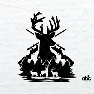 Deer Hunting Svg File | Us Deer Svg | Deer Hunting Clipart | Deer Head Cutting Files | Us Buck Head Svg| Deer Head Svg| Deer Hunting Clipart
