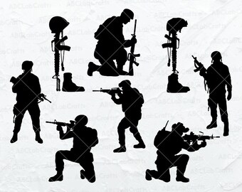 Soldier Svg Bundle | Soldier Cut File | Military Png | Soldier Svg | Military Svg | Dxf Png Eps Files for Cricut Silhouette Printable