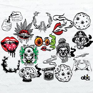 80% DE DESCUENTO 15 Cannabis Bundle Svg / Marihuana Svg / Cannabis Svg / Weed Svg / Cliparts de Cannabis / Archivos Svg para Máquinas de Corte