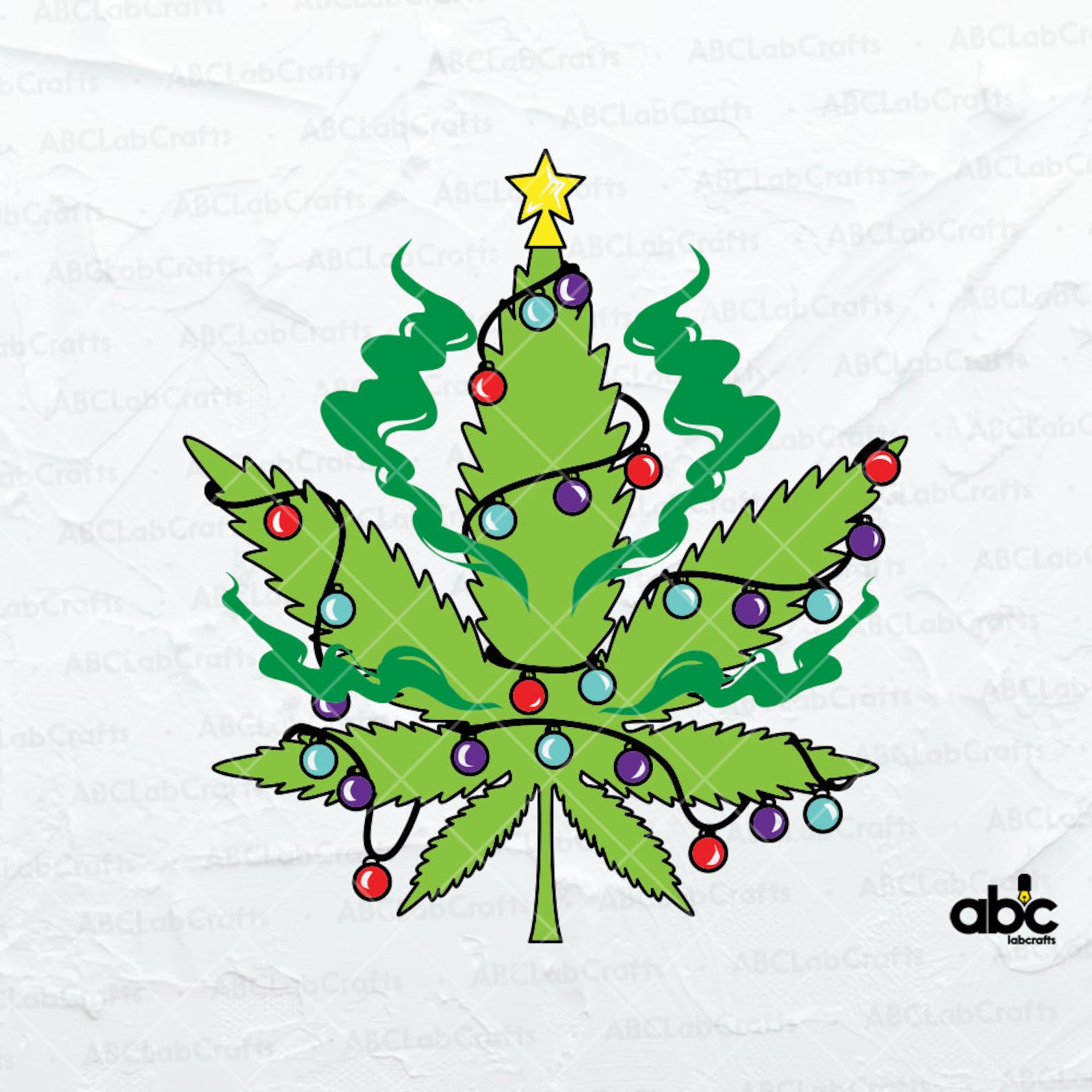 Weed Christmas Tree Svg File Christmas Svg Smoking Joint Etsy