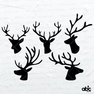 Deer Head Svg Bundle | Deer Head Cut Files | Hunting Svg | Deer Png | Deer Hunting Svg | Dxf Png Eps Files for Cricut Silhouette Printable
