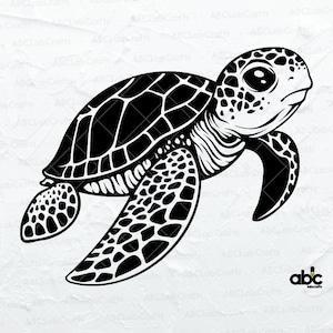 Sea Turtle Svg File | Turtle Svg | Turtle Clipart | Turtle Cutting File | Sea Animal Svg | Dxf Png Eps Files for Cricut Silhouette Printable