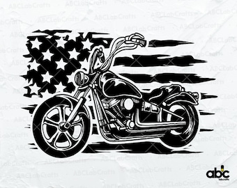 US Motorbike sSvg File | Biker Svg | Motorbiker svg | Motorbike png Cutfile | US Biker Shirt | US flag Motorbike Svg | American Biker Svg