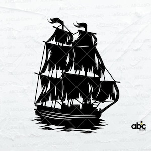 Pirate Ship Svg File Ship Svg Piracy Svg Sail Svg Pirate Ship Svg Boat