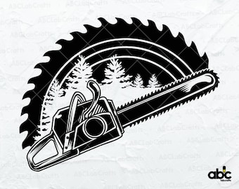 Chainsaw Wood Cutter Svg File | Outdoor Svg | Chainsaw Cutfile | Wood Svg | Chainsaw Svg | Wood Cutter Svg | Gift for Dad Svg | Wood Cutter