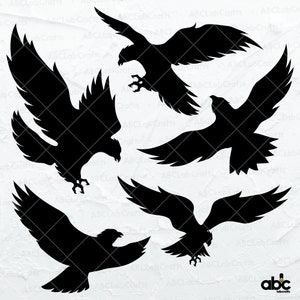 Eagle Svg Bundle | Eagle Png | Eagle Silhouette | Eagle Clipart | American Eagle Clipart | Dxf Png Eps Files for Cricut Silhouette Printable