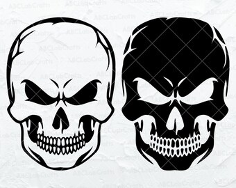 Skull Svg File | Skull Shirt Svg | Scalp Svg | Halloween Svg | Sugar Skull Svg | Skullcap Dxf Png Eps Files for Cricut Silhouette Printable