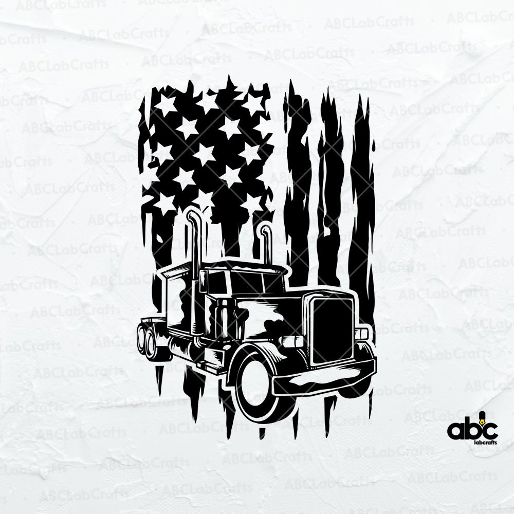 Free Free American Flag Trucker Svg 766 SVG PNG EPS DXF File