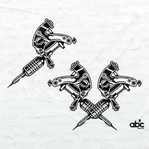 Tattoo Machine Svg File | Tattoo Art Svg | Tattoo Stencil Svg | Tattoo Design Svg | Cross Tattoo Machine Svg | Tattoo Svg