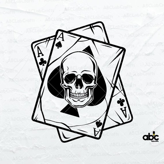 Pocket Aces Skull Svg File Ace Card Skull Svg Skull Svg Etsy Australia