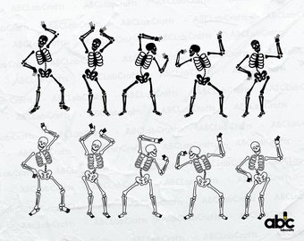 Dancing Skeletons Halloween Svg File / Skeletons Halloween Svg / Skeletons Dancing Svg / Dancing Halloween Svg / Skeletons Svg