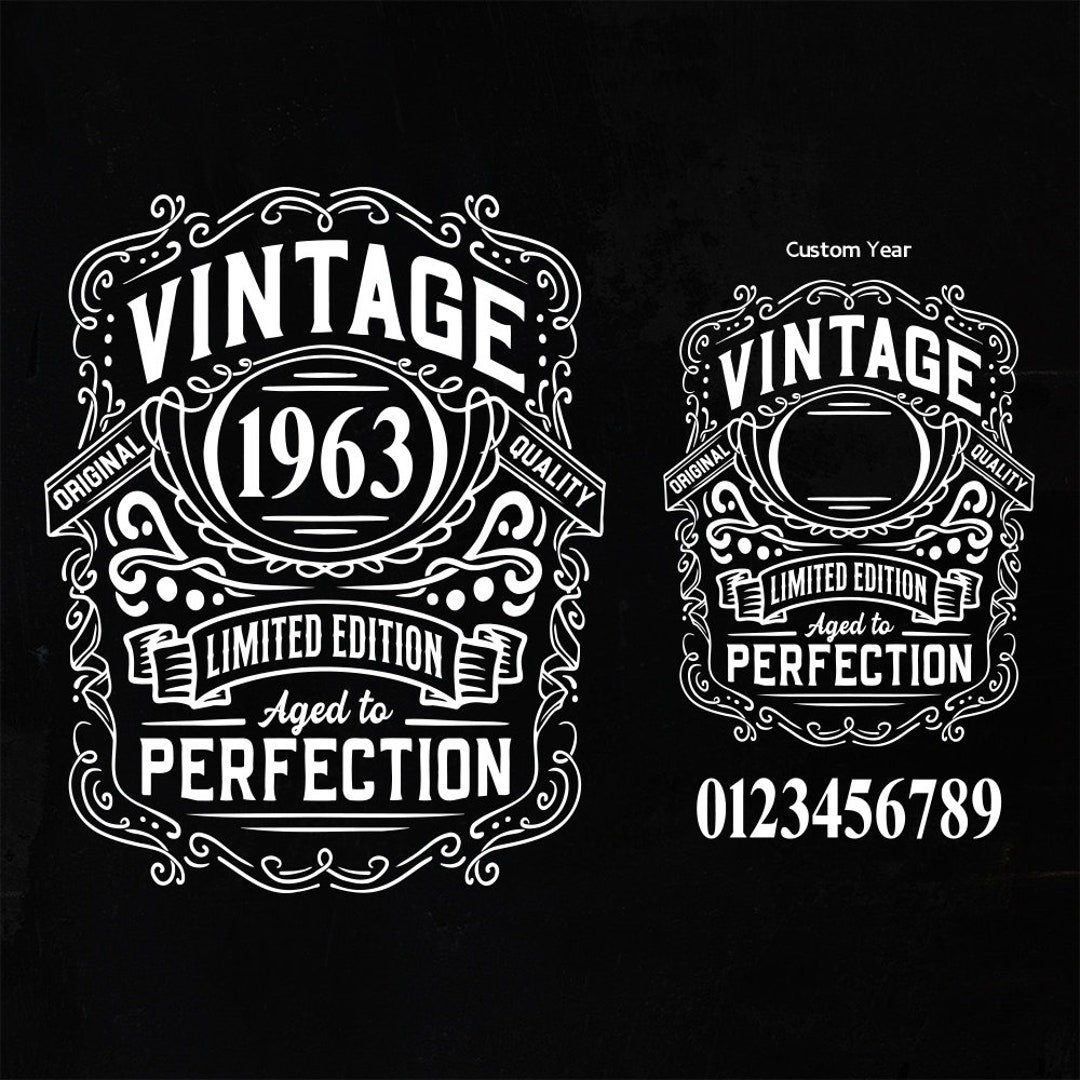 60th Birthday Shirt 60th Birthday Svg 1963 Aged to Perfection Vintage ...