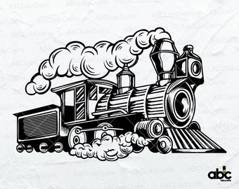 Train Clipart Svg File | Train Stickers | Train Illustration | Train Svg | Train Cut File | Train Shirt | Cutting Files